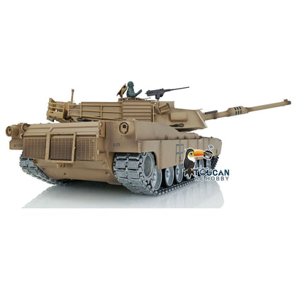 Henglong 1/16 TK7.1 Abrams M1A2 RTR RC Tank 3918 Openable Hatch Rotatable Panoramic Sight Barrel Recoil 360 Degrees Turret BB IR Smoke Metal Wheels Tracks Gearbox