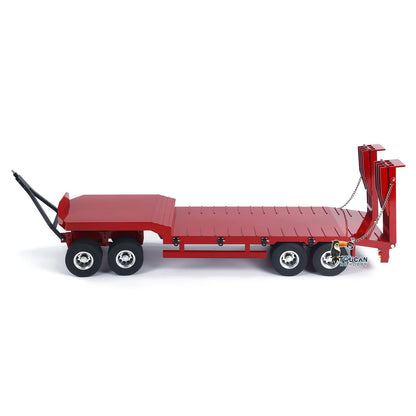 Metall 4-achsiger Vollanhänger für 1/14 RC Sattelzugmaschine Fernbedienung Auto Simulation Hobby Modell DIY Heckklappe