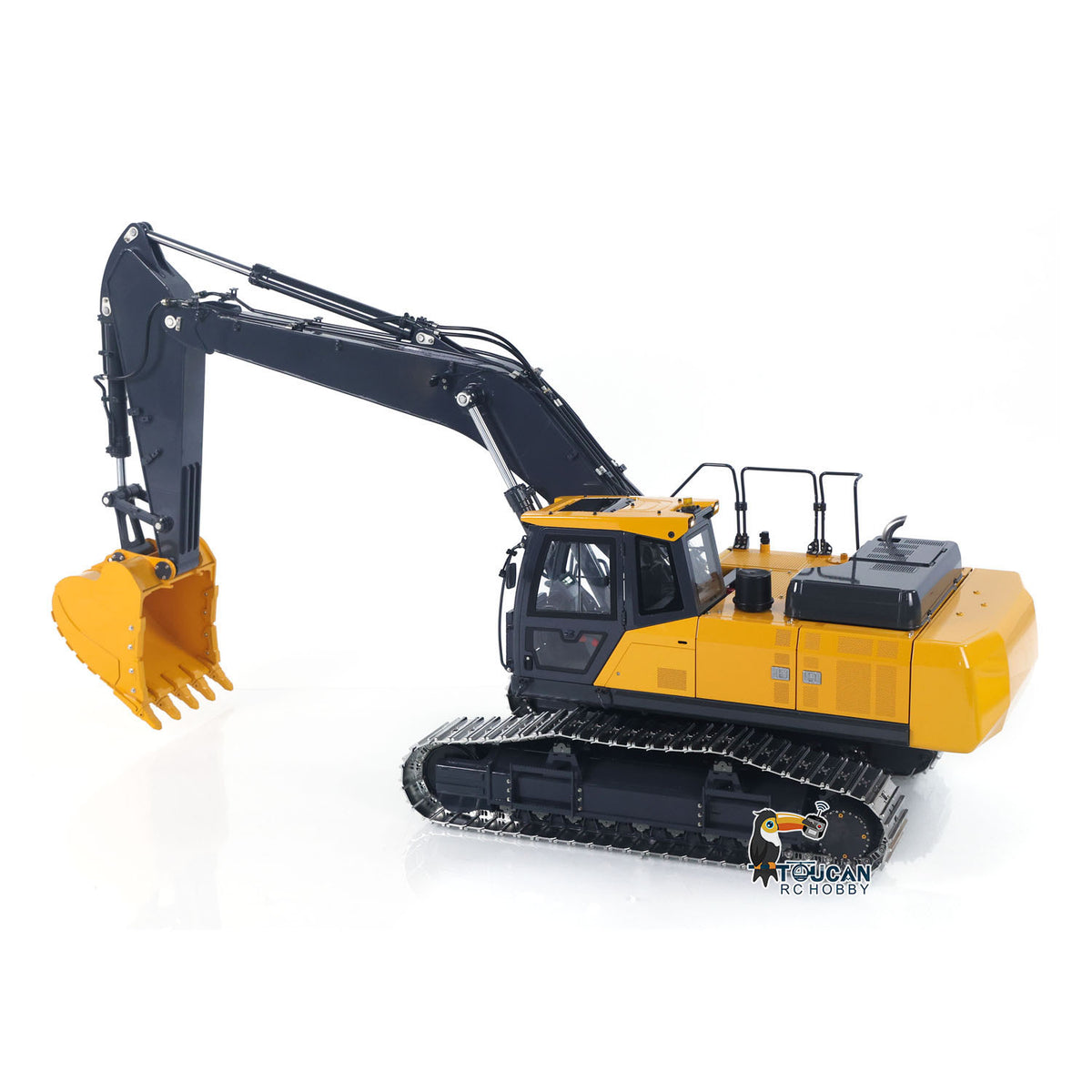 1/14 FROG-E400 Ready to Operate Metal RC Excavator w/Triple Pump Hydraulic System Frsky X14 Radio No Charger