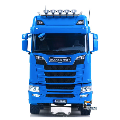 In Stock TOUCAN RC HOBBY 1/14 8x8 Remote Control Tractor Truck 2Speed Transmission RC Lorry Engineering Vehicle Metal Chassis Light Sound System