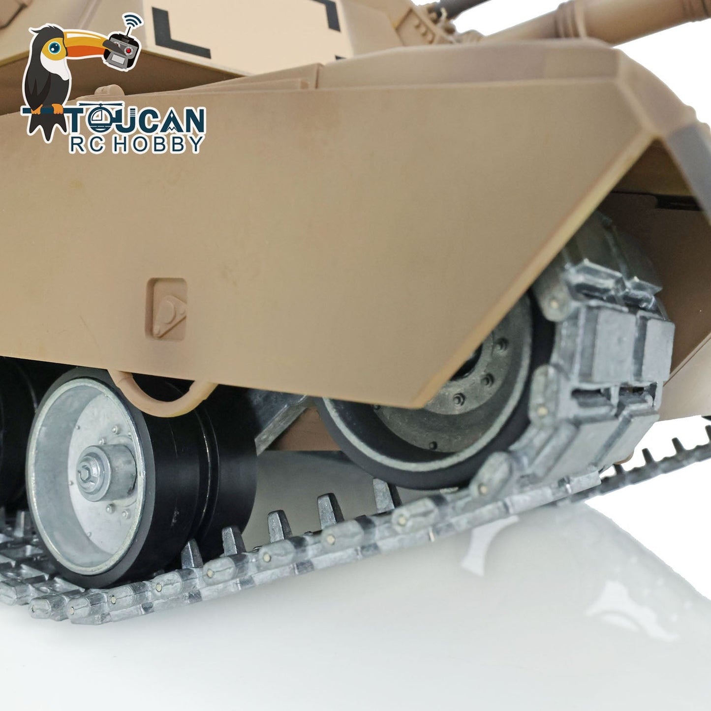 Henglong 1/16 TK7.1 Abrams M1A2 RTR RC Tank 3918 Openable Hatch Rotatable Panoramic Sight Barrel Recoil 360 Degrees Turret BB IR Smoke Metal Wheels Tracks Gearbox