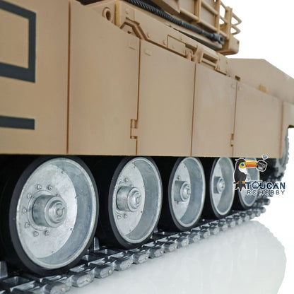 Heng Long 1/16 TK16 Full Metal Chassis RTR RC Tank 3918 M1A2 Abrams with Muzzle Flash Smoke Effects 360 Degrees Turret I6S Radio System