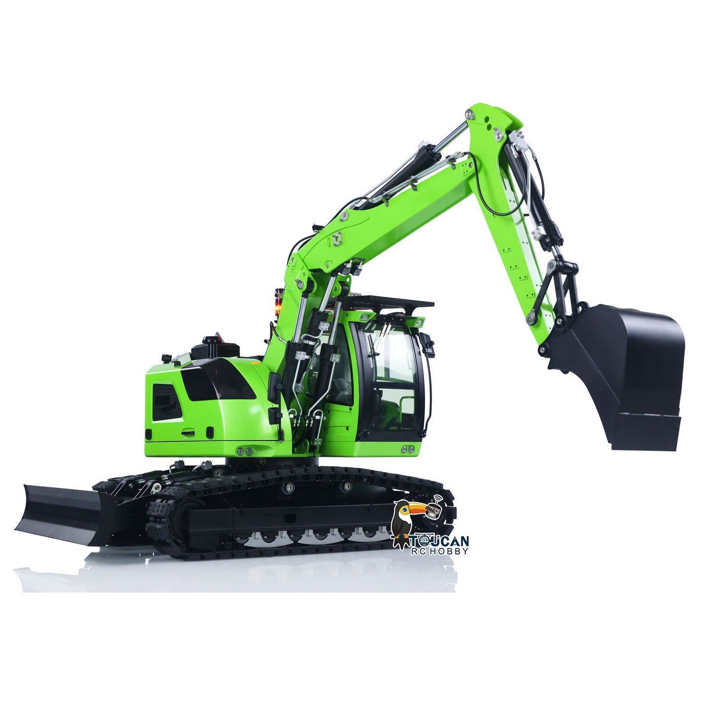 Verbesserter 1/14 RC Hydraulikbagger LR 914 5-Wege-Ventil Elektrobagger Modell RTR Baufahrzeug Frsky X14 Funkbatterie