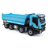 MD 1/14 8x4 RC Hydraulic Dump Truck CNC 2-Speed Transmission Differential Lock Axles Sound Light System FlySky ST8 Radio Controller