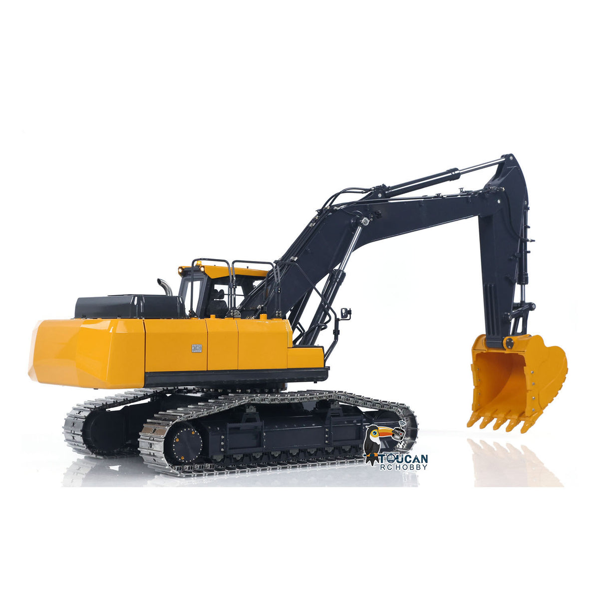 1/14 FROG-E400 Full Metal RC Excavator Hammer Version w/3 Oil Pumps 4-Way Valve PNP No Light Sound