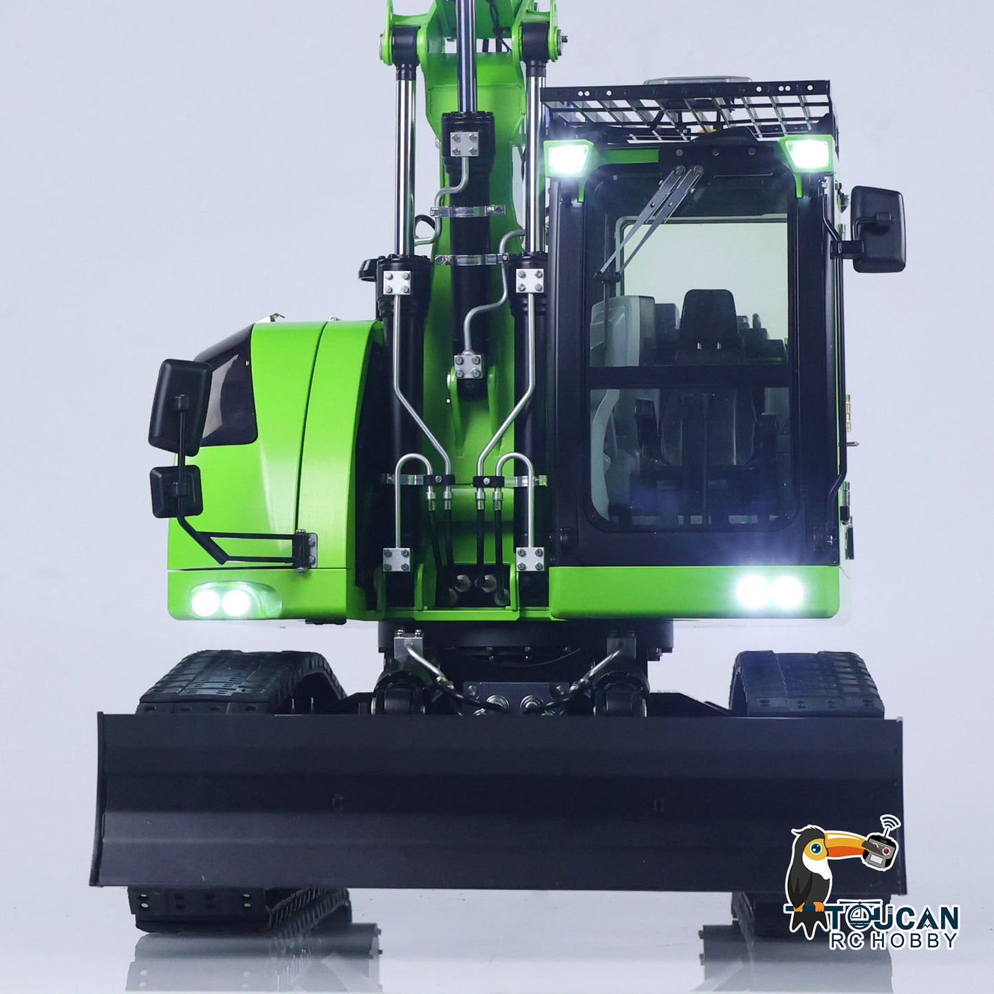 Verbesserter 1/14 RC Hydraulikbagger LR 914 5-Wege-Ventil Elektrobagger Modell RTR Baufahrzeug Frsky X14 Funkbatterie