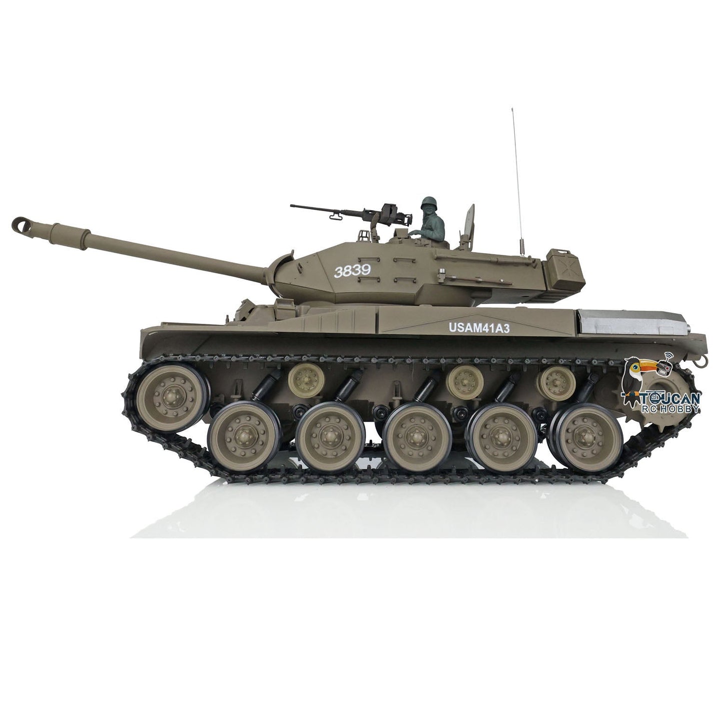 Henglong 1/16 TK7.0 Plastic 3839 USA Walker Bulldog M41A3 RTR RC Tank Infrared System BB Smoke Unit Sounds Lights Model