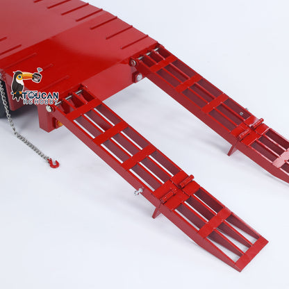 Metall 4-achsiger Vollanhänger für 1/14 RC Sattelzugmaschine Fernbedienung Auto Simulation Hobby Modell DIY Heckklappe
