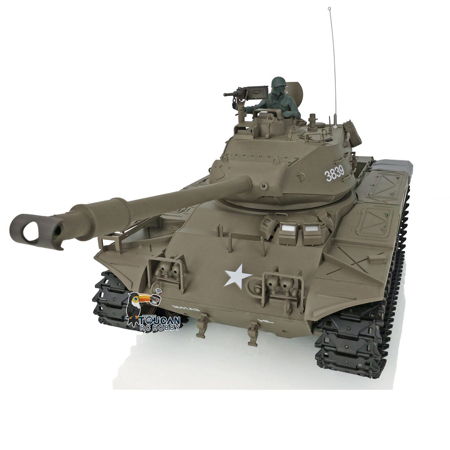 Henglong 1/16 TK7.0 Plastic 3838 USA M26 Pershing 3839 Walker Bulldog M41A3 RTR RC Tank Armored Vehicle Model IR BB 360 Degrees Turret Smoke