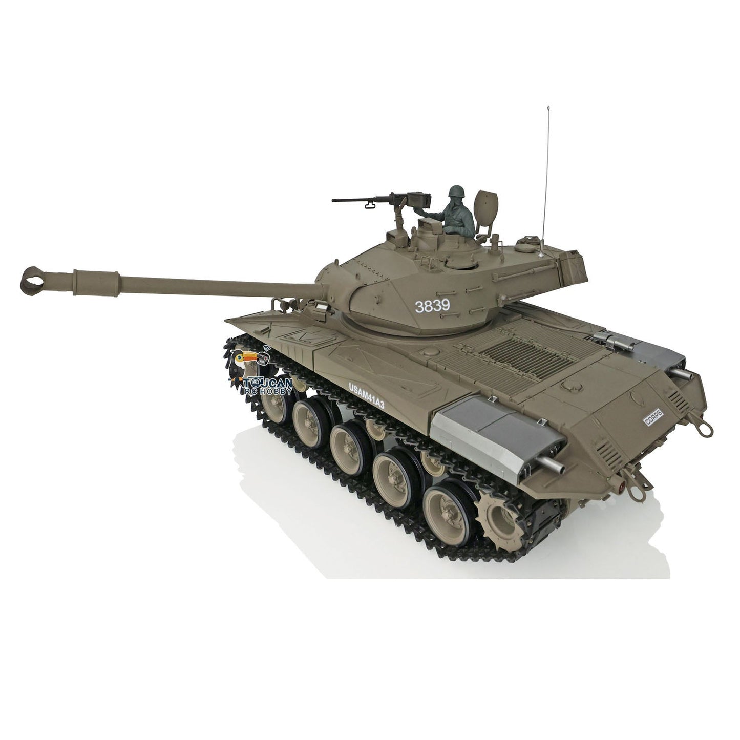 Henglong 1/16 Plastic TK7.0 USA Walker Bulldog 3839 RTR RC Tank FPV 360 Degrees Turret Smoke BB IR Sounds Lights Steel Driving Gearbox