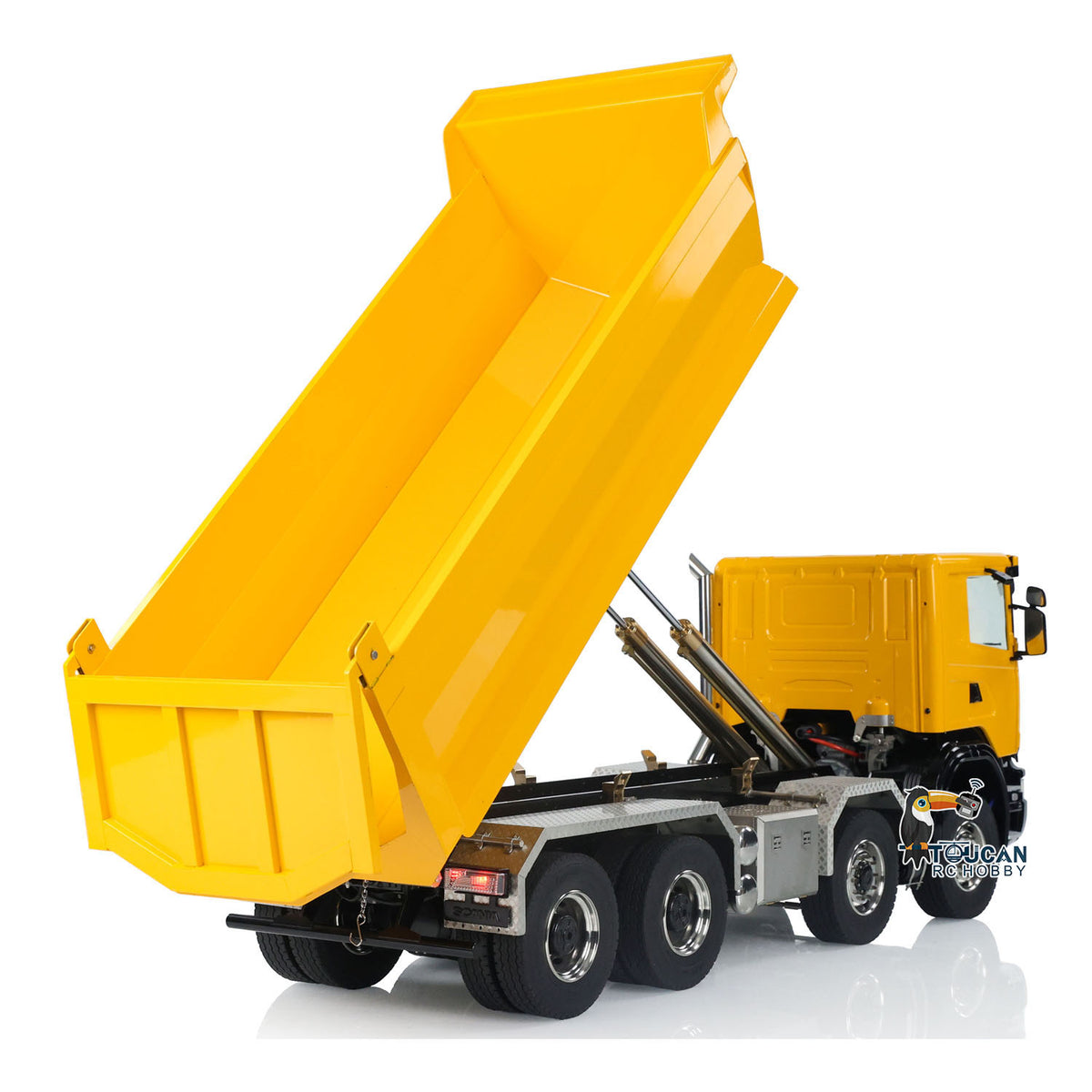 TOUCAN RC HOBBY  G88 1/14 Metal 8x8 RC Hydraulic Roll On Off Dump Truck 3 Speed Transmission Differential Lock ST8 Controller for Construction Collectors