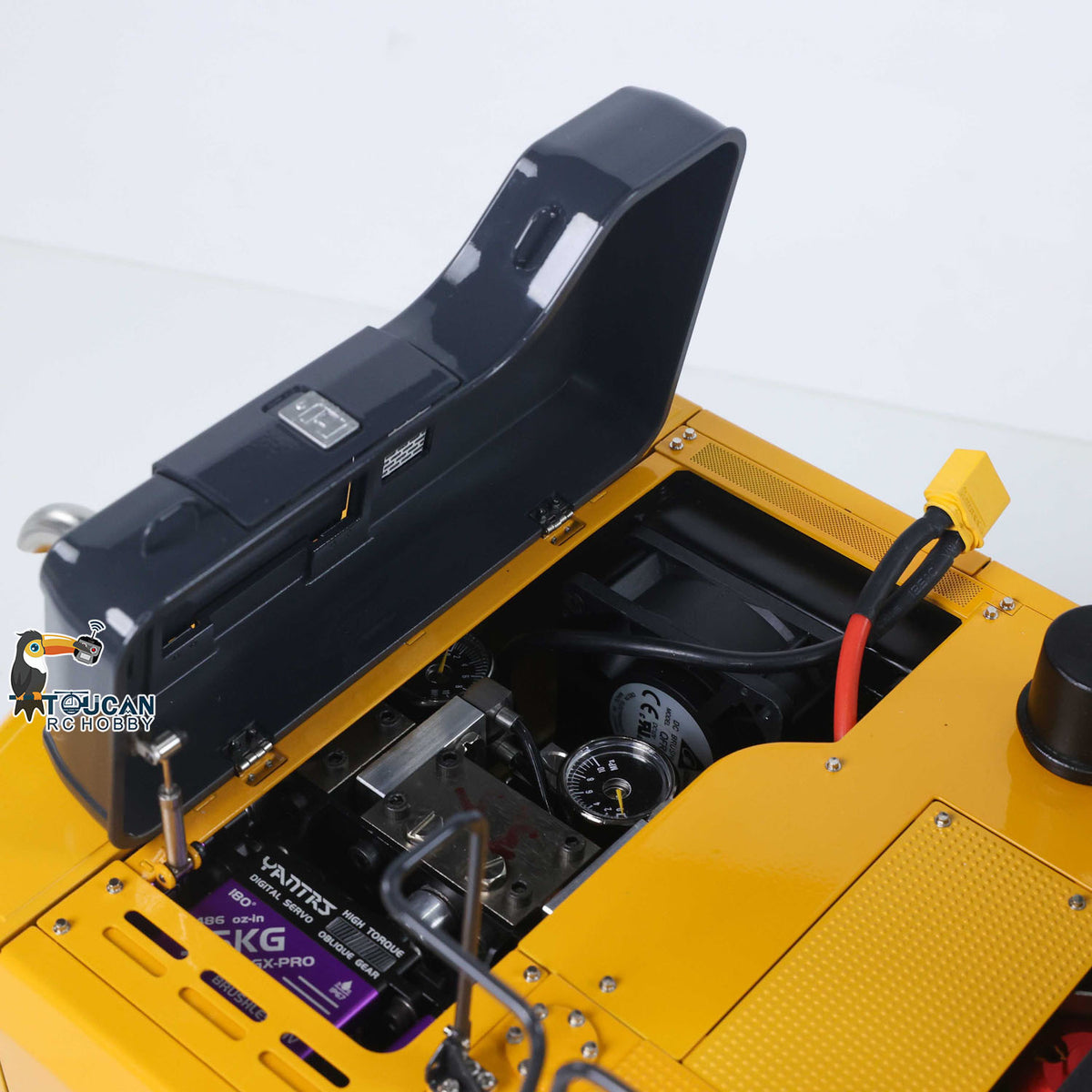 1/14 FROG-E400 Full Metal RC Excavator Hammer Version w/3 Oil Pumps 4-Way Valve PNP No Light Sound