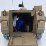 TD 1/16 RC Tank M2412-C M113A2 APC Infrared Turret Rotary 360 Degree Remote Control Electric Military Vehicle Metal Wheels
