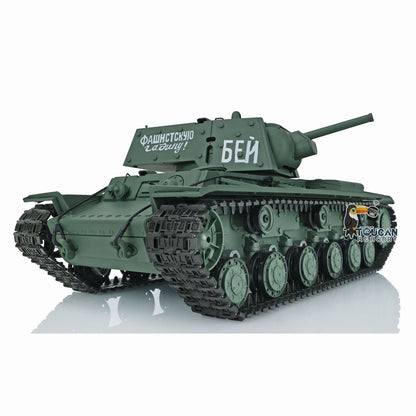 Henglong 1/16 TK7.0 Plastic Soviet KV-1 RTR RC Tank 3878 Military Vehicle Light Sound Smoke BB Unit Infrared Combat System