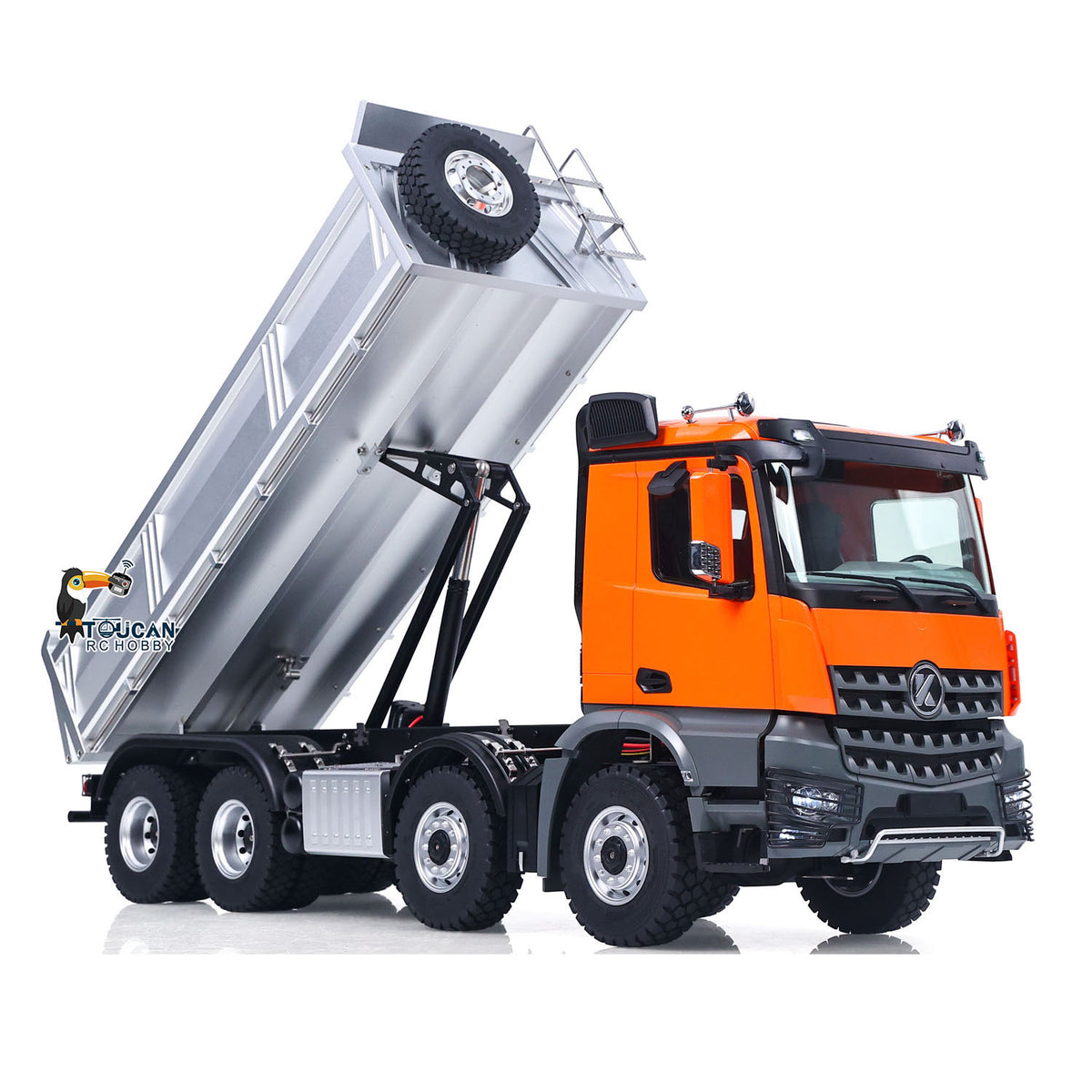 TOUCAN RC HOBBY Fast Free Shipping Kabolite 1/14 Electric RC Dump Truck K5703 8X8 Remote Control Tipper Model 2Speed Transmission Lights Sounds Battery Charger