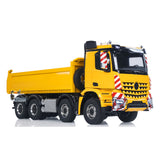 8x8 Hydraulic RC Dump Truck 1/14 Metal Remote Control Tipper Dumper Car Model With 3-speed Transmission Differential Lock Axles