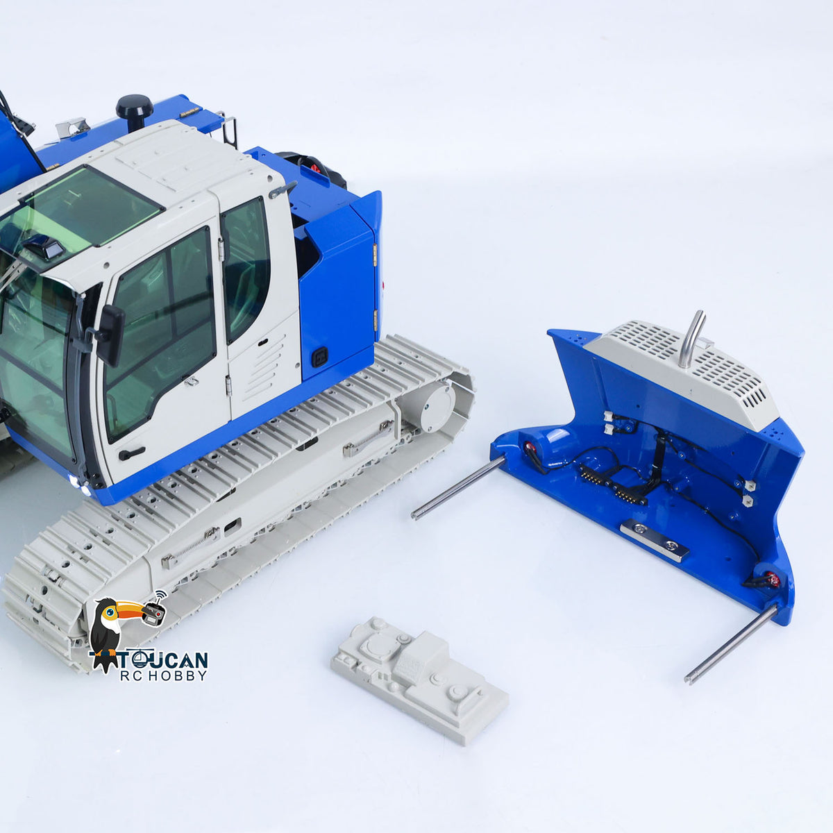 TOUCAN RC HOBBY 1/14 Metal 3CH 2Arms RC Hydraulic Tracked Excavator JDM-208 R920 Radio Control Digger Engineering Vehicle Light Battery Motor