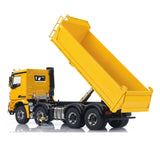 8x8 Hydraulic RC Dump Truck 1/14 Metal Remote Control Tipper Dumper Car Model With 3-speed Transmission Differential Lock Axles