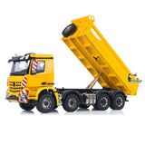 8x8 Hydraulic RC Dump Truck 1/14 Metal Remote Control Tipper Dumper Car Model With 3-speed Transmission Differential Lock Axles