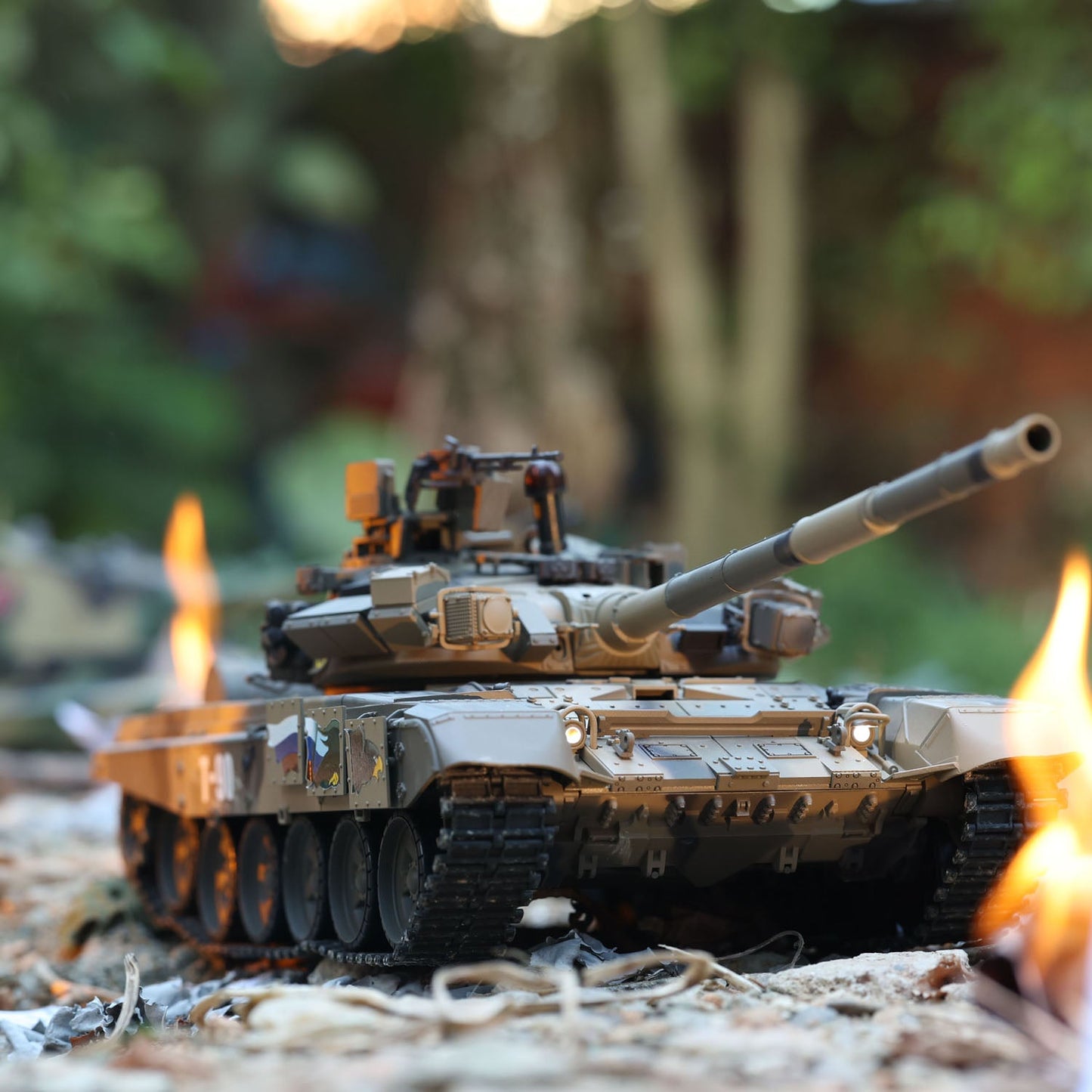 Henglong 1/16 TK7.1 3938 Russian T90 RTR RC Tank with 360 Degrees Turret BB IR Smoke Metal Chassis Idlers Sprockets Road Wheels Tracks Gearbox