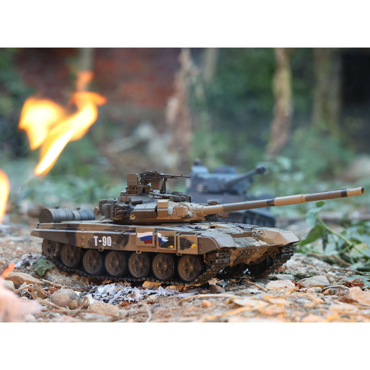 Henglong 1/16 TK7.1 3938 Russian T90 RTR RC Tank with 360 Degrees Turret BB IR Smoke Metal Chassis Idlers Sprockets Road Wheels Tracks Gearbox