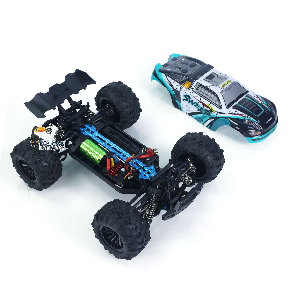 TOUCAN RC HOBBY 70KM/H High Speed Model SCY 16101PRO 1/16 Remote Control Big Tire Truck RC Off-Road Car 2847 Brushless Motor Metal Differntial