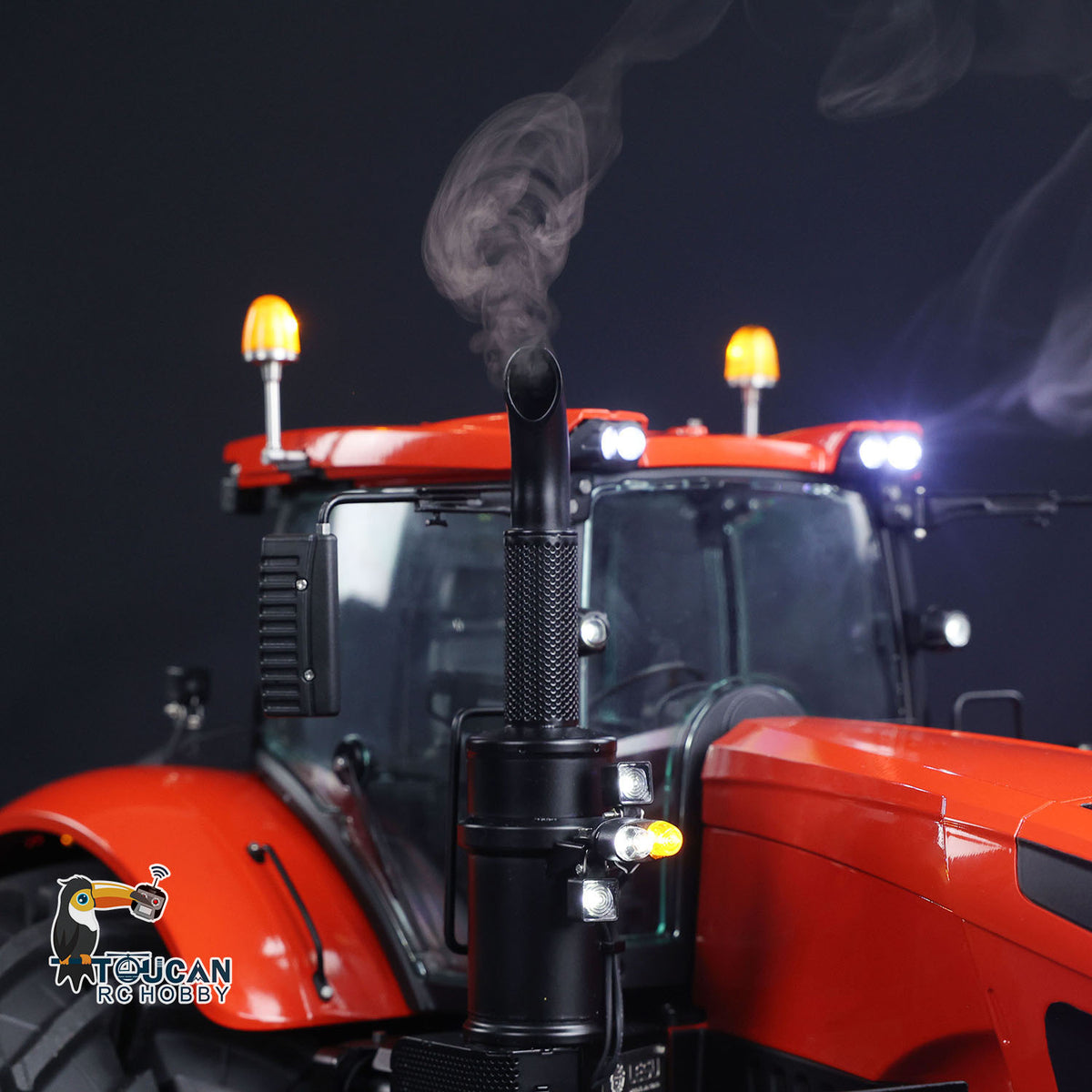In Stock TOUCAN RC HOBBY LESU Metal 1/14 RC Tractor Truck AOUE 1050 4x4 Hydraulic Farm vehicle K500 Seedbed Pre-sowing Soil Preparation Planter Plough Light Sound