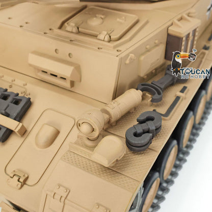 Henglong 1/16 TK7.0 Promotion German Panzer IV F 3858 RTR RC Tank 360 Degrees Turret Smoke IR BB Metal Barrel Sprockets Idlers Wheels Tracks Gearbox