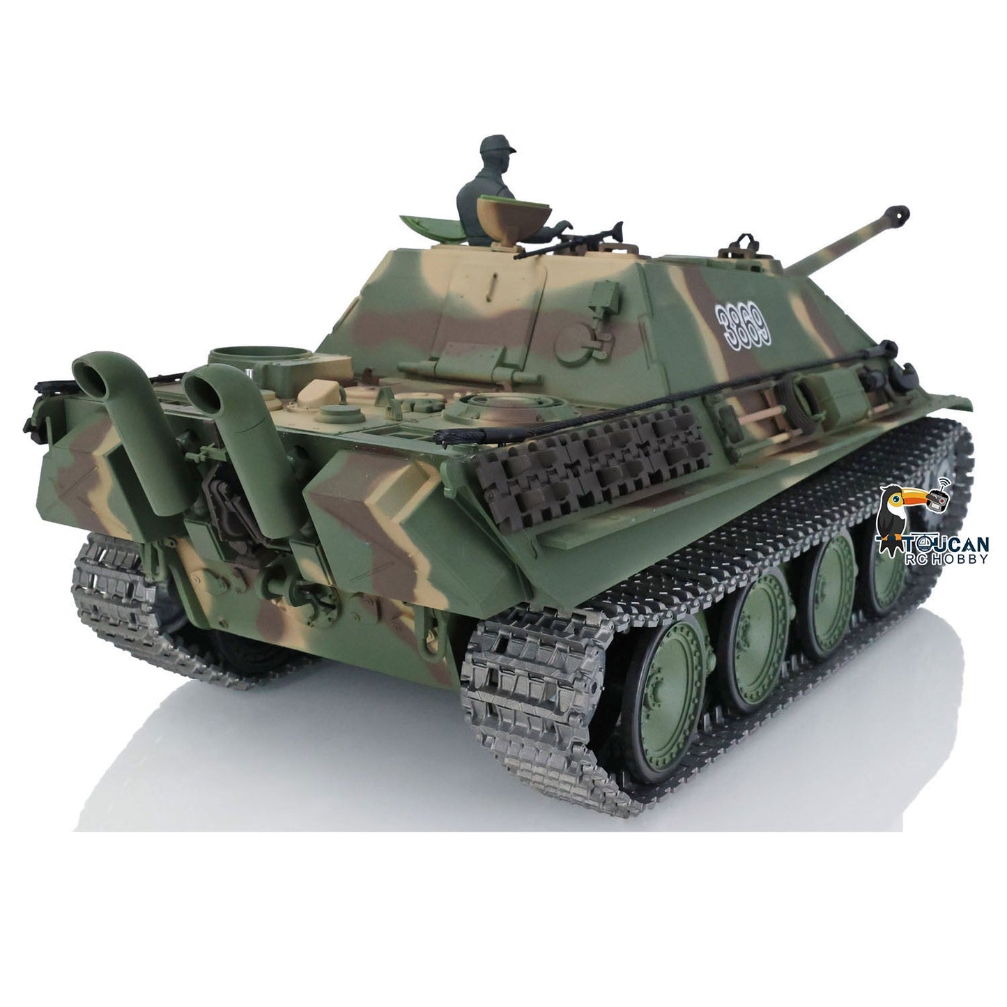 Henglong 1/16 TK7.0 Promotion German Jadpanther 3869 RTR RC Tank FPV Infrared Combat Smoke BB Unit Metal Sprockets Idlers Wheels Tracks Steel Gearbox