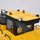 Metal 1/12 Remote Control Hydraulic Bulldozer D155AX 7 Valves Heavy Duty RC Dozer Model 6354 Brushless Motor Light System RTR