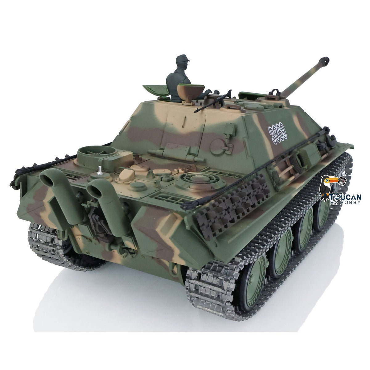 Henglong 1/16 TK7.0 Promotion German Jadpanther 3869 RTR RC Tank FPV Infrared Combat Smoke BB Unit Metal Sprockets Idlers Wheels Tracks Steel Gearbox
