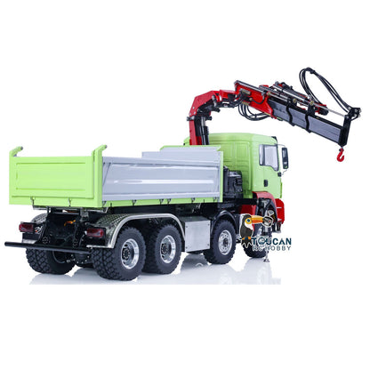 TOUCAN RC HOBBY LESU 1/14 8X8 RC Hydraulic 3-Ways Dumper Truck for Remote Control Crane 2Speed Gearbox Tipper W/ Sound Light ESC Servo