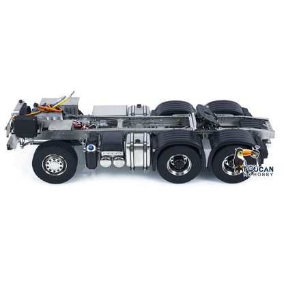 Metallchassis 6x6 3-Gang-Getriebe für 1/14 RC Traktor Ferngesteuerter LKW 3363 Automodell Differentialsperre Achsen