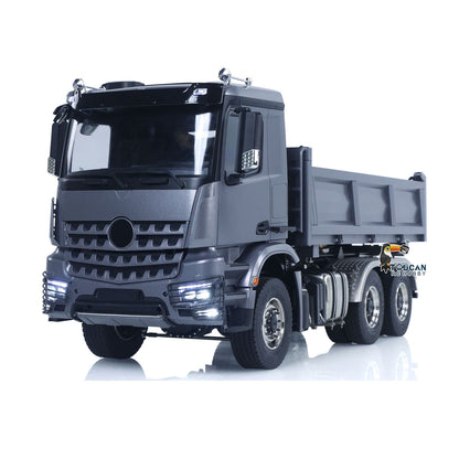 1/14 Hydraulischer RC-Muldenkipper 6x6 Metall-Funksteuerungs-Kipperwagen 3-Gang-Getriebe mit Licht-Soundsystem Differentialsperre Achsen