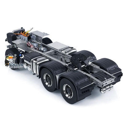 Metallchassis 6x6 3-Gang-Getriebe für 1/14 RC Traktor Ferngesteuerter LKW 3363 Automodell Differentialsperre Achsen