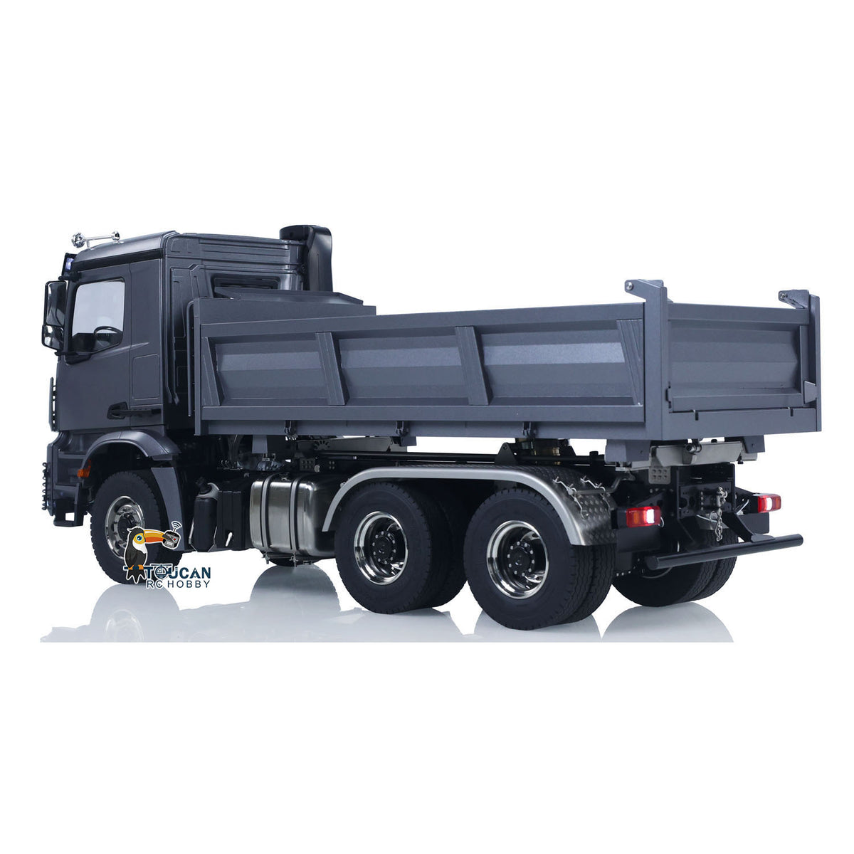1/14 Hydraulischer RC-Muldenkipper 6x6 Metall-Funksteuerungs-Kipperwagen 3-Gang-Getriebe mit Licht-Soundsystem Differentialsperre Achsen