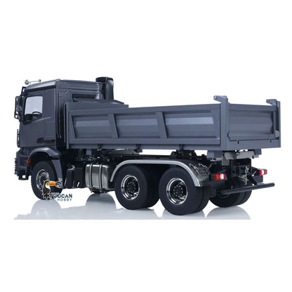1/14 Hydraulischer RC-Muldenkipper 6x6 Metall-Funksteuerungs-Kipperwagen 3-Gang-Getriebe mit Licht-Soundsystem Differentialsperre Achsen