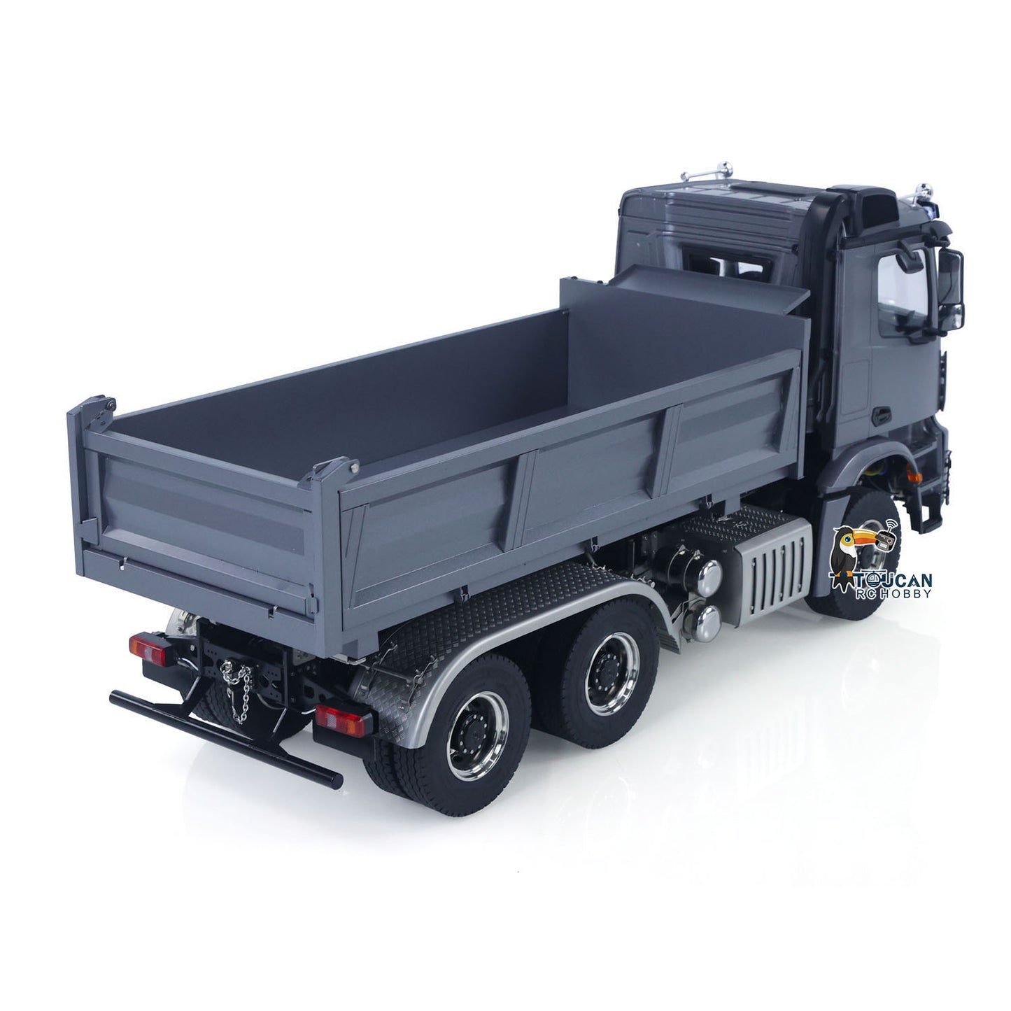 1/14 Hydraulischer RC-Muldenkipper 6x6 Metall-Funksteuerungs-Kipperwagen 3-Gang-Getriebe mit Licht-Soundsystem Differentialsperre Achsen