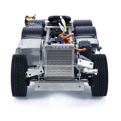 Metallchassis 6x6 3-Gang-Getriebe für 1/14 RC Traktor Ferngesteuerter LKW 3363 Automodell Differentialsperre Achsen
