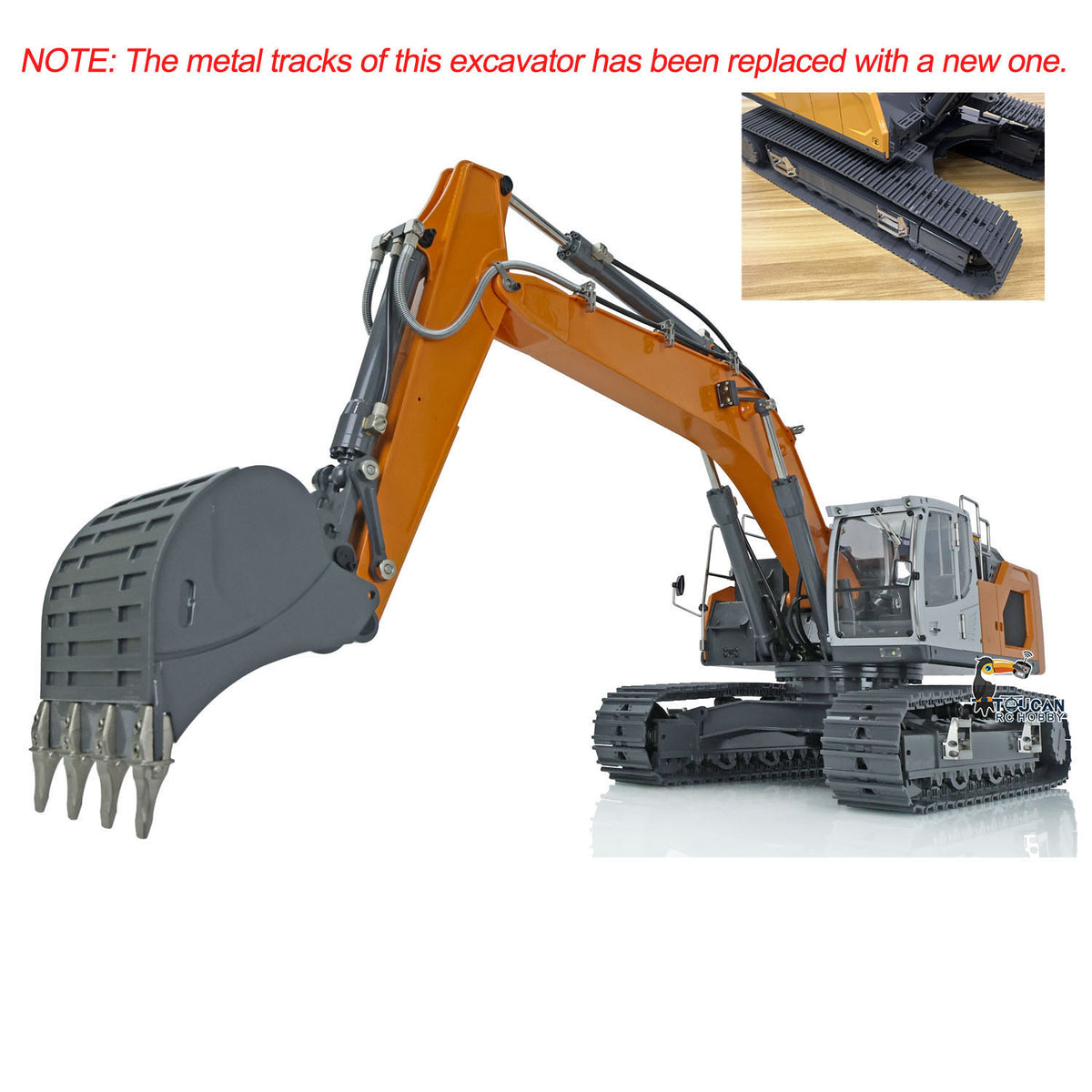 XDRC-BA-945 1/14 Scale Heavy Duty Metal Hydraulic Excavator Complete Set w/FS-i6S & Battery