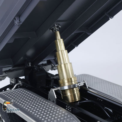 1/14 Hydraulischer RC-Muldenkipper 6x6 Metall-Funksteuerungs-Kipperwagen 3-Gang-Getriebe mit Licht-Soundsystem Differentialsperre Achsen