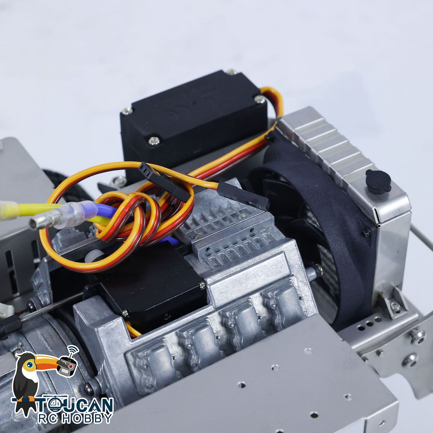 Metallchassis 6x6 3-Gang-Getriebe für 1/14 RC Traktor Ferngesteuerter LKW 3363 Automodell Differentialsperre Achsen