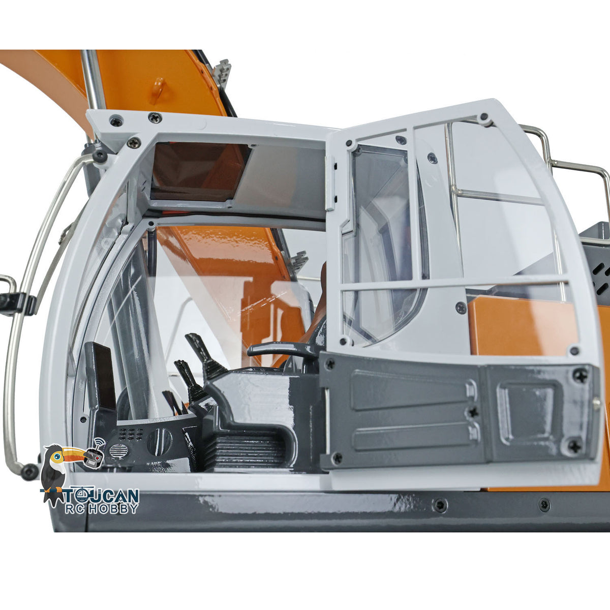 XDRC-BA-945 1/14 Metal RC Hydraulic Excavator with Grading Bucket, Quick Release & Light System