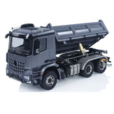 1/14 Hydraulic RC Dump Truck 6x6 Metal Radio Control Tipper Car 3-speed Gearbox with Light Sound System Differential Lock Axles
