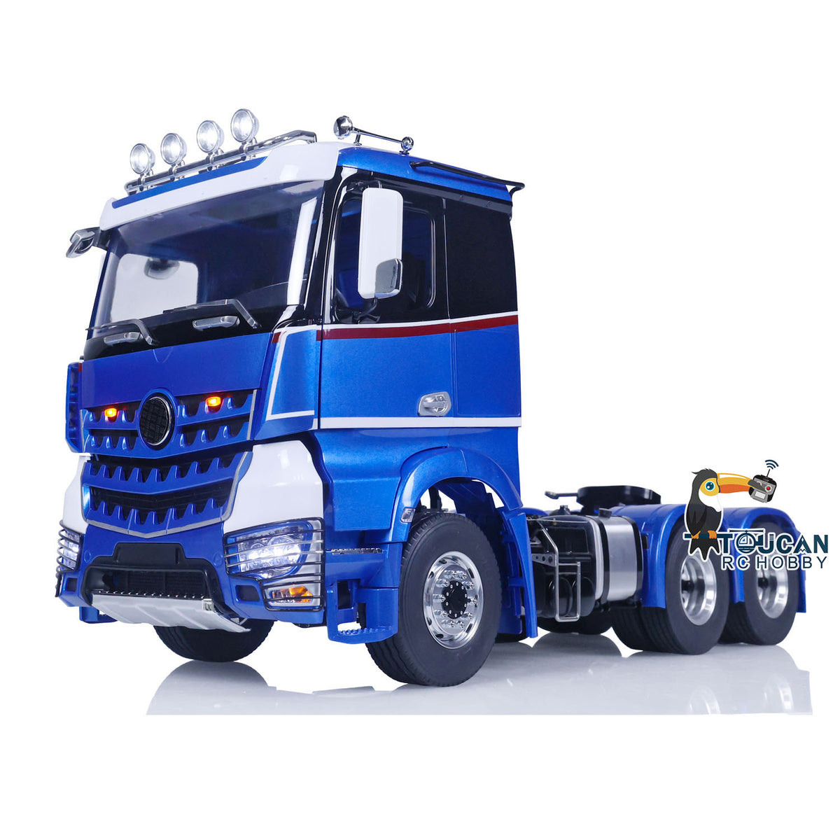 TOUCAN, lackiert, montiert, 1/14 RC-Sattelzugmaschine, 6x6, Metallchassis, RTR-Automodell, Sounds, Lichter für Tamiya 1851 3363