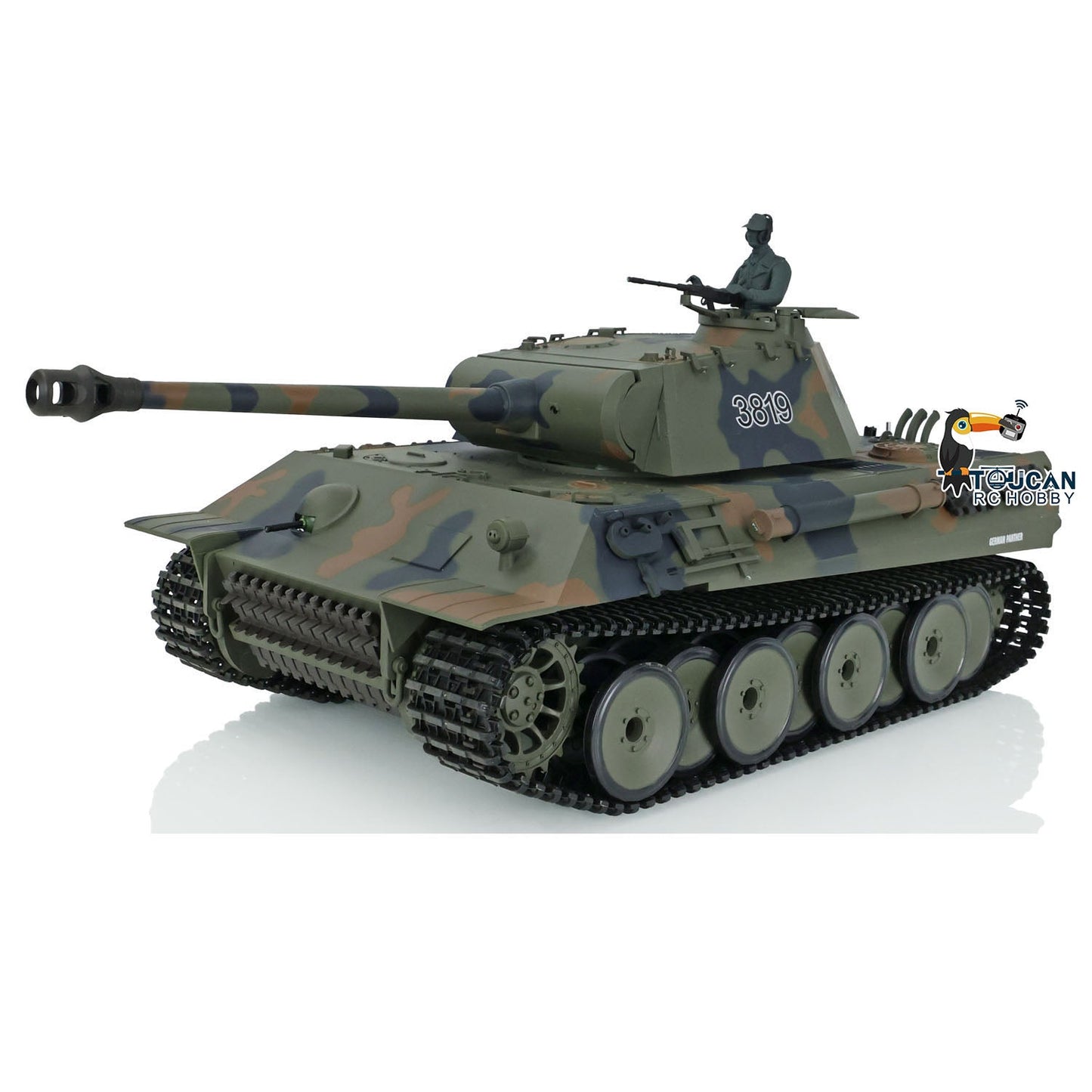 Henglong 1/16 TK7.0 Plastic 3819 German Panther V RTR RC Tank Armored Vehicle Model Infrared Combat BB Unit Smoke Sound Light System