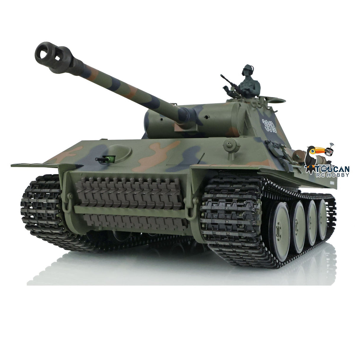 Henglong 1/16 TK7.0 Plastic German Tiger I Panther RTR RC Tank 3818/3819 360 Degrees Turret Infrared Combat BB Sounds Lights Smoke Model