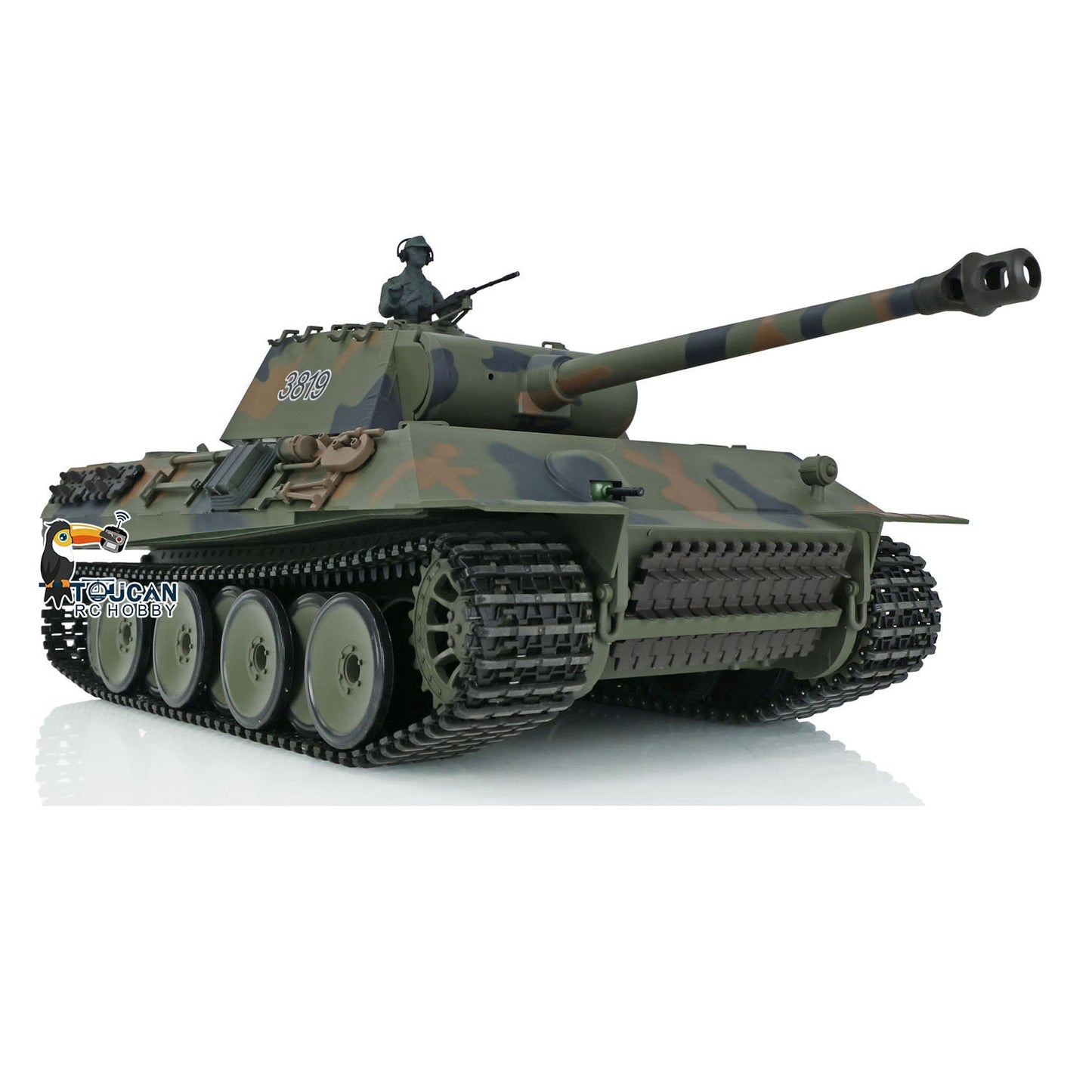 Henglong 1/16 TK7.0 Plastic German Tiger I Panther RTR RC Tank 3818/3819 360 Degrees Turret Infrared Combat BB Sounds Lights Smoke Model