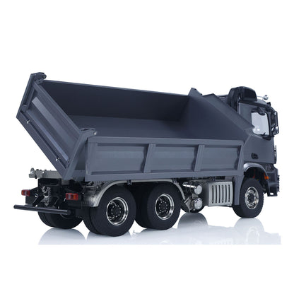 1/14 Hydraulischer RC-Muldenkipper 6x6 Metall-Funksteuerungs-Kipperwagen 3-Gang-Getriebe mit Licht-Soundsystem Differentialsperre Achsen