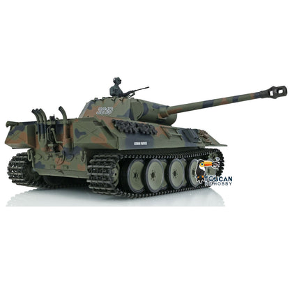 Henglong 1/16 TK7.0 Plastic German Tiger I Panther RTR RC Tank 3818/3819 360 Degrees Turret Infrared Combat BB Sounds Lights Smoke Model